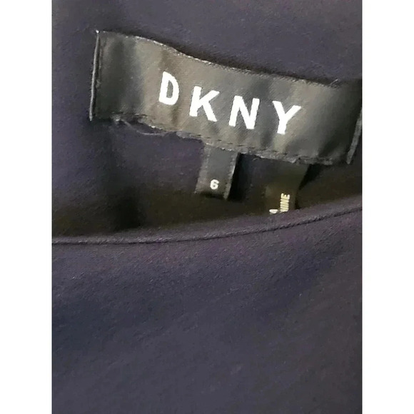 DKNY Blue Fit Flare Dress Size 4 1J - Picture 7 of 7